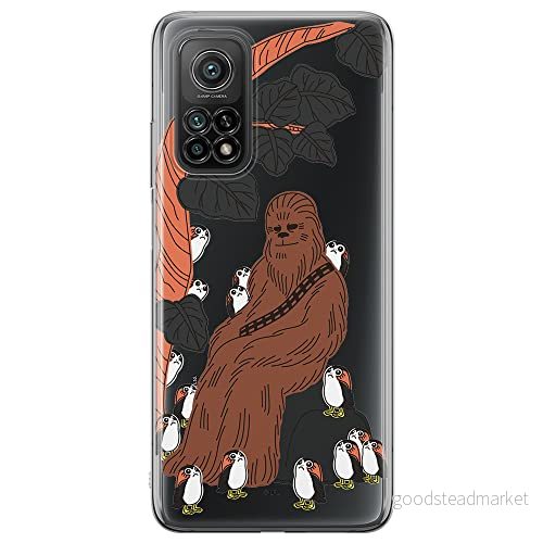 ERT GROUP mobiltelefonfodral för Xiaomi MI 10T 5G / PRO originalt och officiellt licensierat Star Wars mönster Chewbacca 006 anpassad till formen på mobiltelefonen, gedeeltelijk transparant 5903040347270