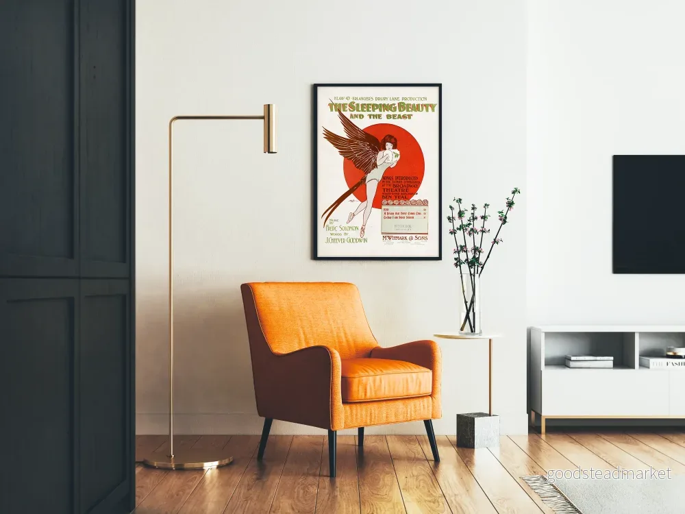 Vintageposter av Törnrosa och Skönheten och Odjuret - Konstnärlig väggdekoration - Bild 2
