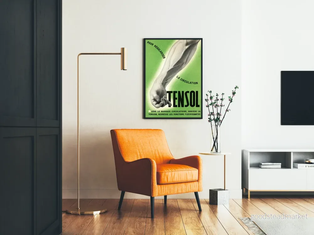 Vintageaffisch Tensol för blodcirkulationens reglering - Bild 2