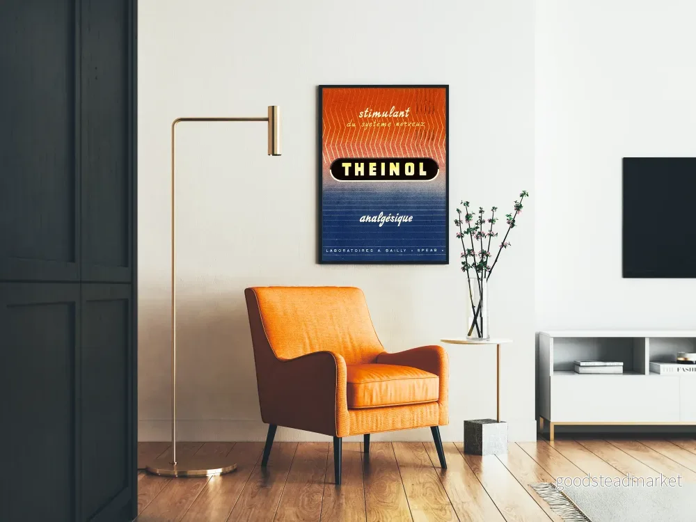 Vintageposter THEINOL stimulerande och smärtstillande - Bild 2