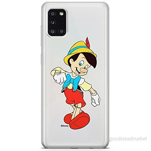 ERT GROUP mobiltelefonfodral för Samsung A31 originalt och officiellt licensierat Disney mönster Pinocchio 001 optimalt anpassad till formen på mobiltelefonen, gedeeltelijk transparant 5905131140272