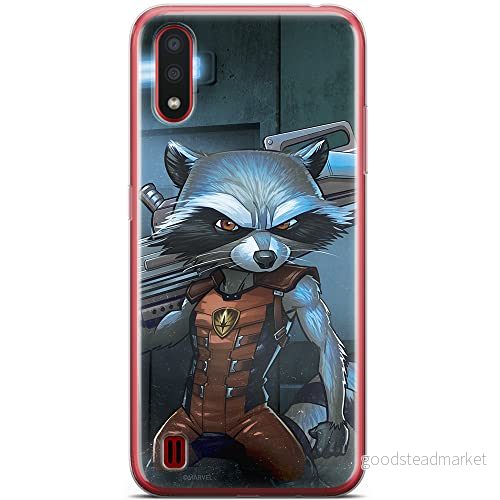 ERT GROUP mobiltelefonfodral för Samsung A01 originalt och officiellt licensierat Marvel mönster Rocket 001 optimalt anpassad till formen på mobiltelefonen, fodral tillverkad av TPU plast 5904805430992