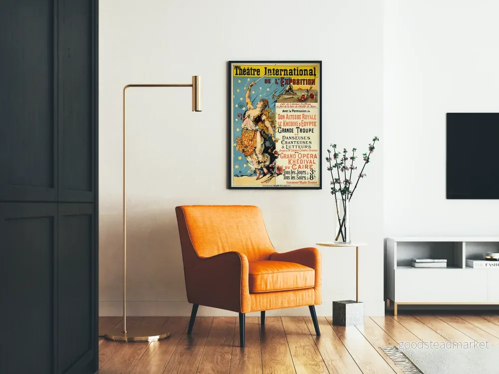 Vintageaffisch för Internationella utställningsteatern - Konstnärlig väggdekoration - Bild 2