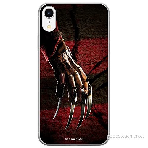 ERT GROUP mobiltelefonfodral för Iphone XR originalt och officiellt licensierat Horror mönster Nightmare of Elm Street 002 anpassad till formen på mobiltelefonen, fodral tillverkad av TPU plast 5905511071912