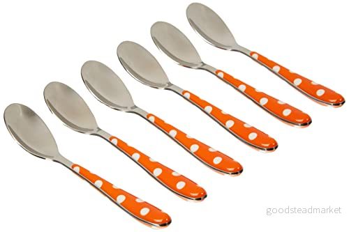 BUGATTI Pois (prickar) PSOU 014F08 6 moccalskedar, st. SAN akrylnitril harts, stål, 16 x 20 3 cm, orange 8020178899154