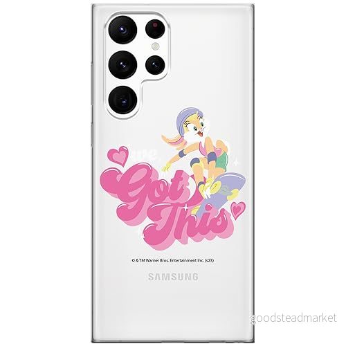 ERT GROUP mobiltelefonfodral för Samsung S22 ULTRA originalt och officiellt licensierat Looney Tunes mönster Lola 004 optimalt anpassad till formen på mobiltelefonen, gedeeltelijk transparant 5905795065539