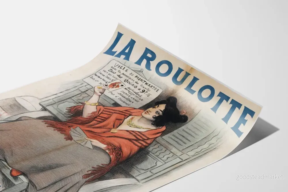 Vintageposter La Roulotte Montmartre - Konstnärlig väggdekoration - Bild 3