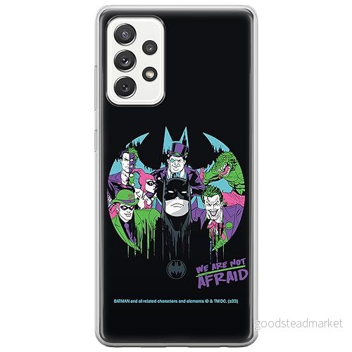 ERT GROUP mobiltelefonfodral för Samsung A52 5G / LTE 4G A52S originalt och officiellt licensierat DC mönster Batman 100, fodral tillverkad av TPU plast 5905795059668