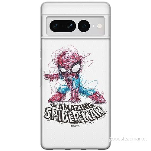 ERT GROUP mobiltelefonfodral för Google PIXEL 7 PRO originalt och officiellt licensierat Marvel mönster Spider Man 021 optimalt anpassad till formen på mobiltelefonen, fodral tillverkad av TPU plast 5905795169718