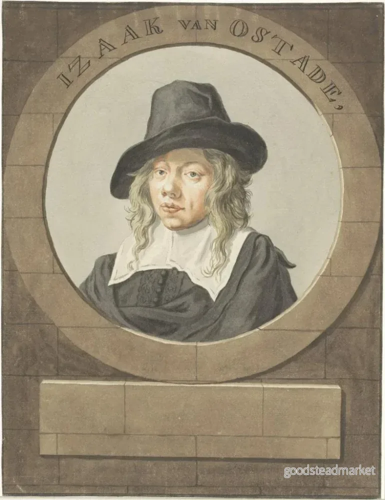 Målning Portrait of Isaac van Ostade - Adriaen van Ostade | Konsttryck - Bild 2