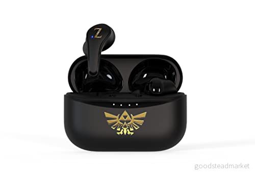 OTL Technologies Zelda Bluetooth V5.0 trådlösa hörlurar för barn med laddningsfodral. Svart 5055371623988