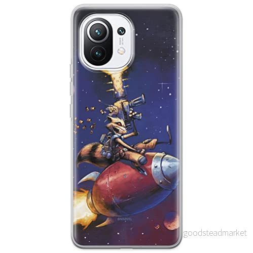 ERT GROUP mobiltelefonfodral för Xiaomi 11 originalt och officiellt licensierat Marvel mönster Rocket 007 optimalt anpassad till formen på mobiltelefonen, fodral tillverkad av TPU plast 5903537098357