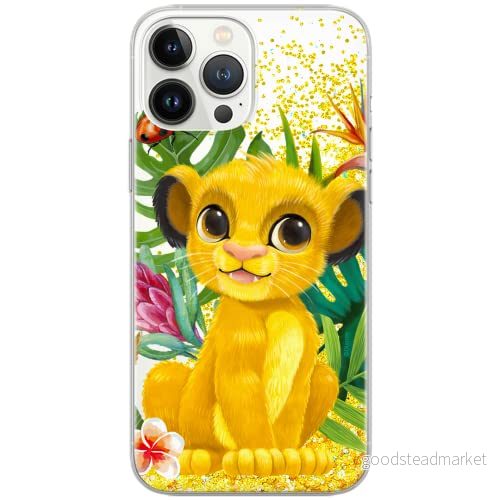 ERT GROUP mobiltelefonfodral för Apple Iphone 13 PRO MAX originalt och officiellt licensierat Disney mönster Simba & Friends 004 Vit anpassad till formen på mobiltelefonen, med glitter overflow effekt 5904805764172