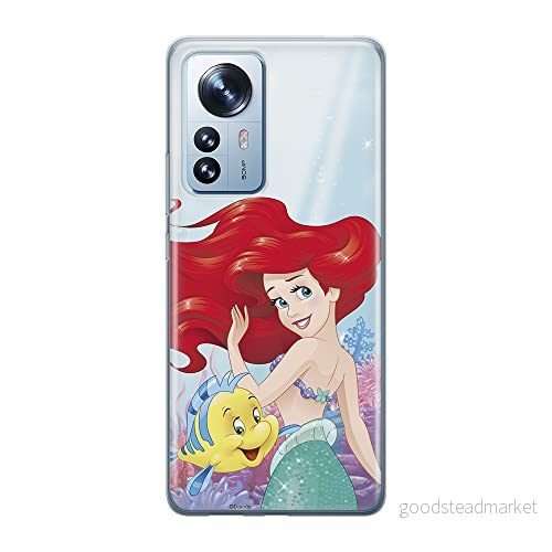 ERT GROUP mobiltelefonfodral för Xiaomi 12 PRO originalt och officiellt licensierat Disney mönster Ariel and Flounder 001 anpassad till formen på mobiltelefonen, fodral tillverkad av TPU plast 5905511515249