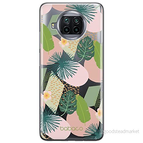 ERT GROUP mobiltelefonfodral för Xiaomi MI 10T LITE/REDMI NOTE 9 PRO 5G originalt och officiellt licensierat Babaco mönster Plants 012, gedeeltelijk transparant 5903932578515