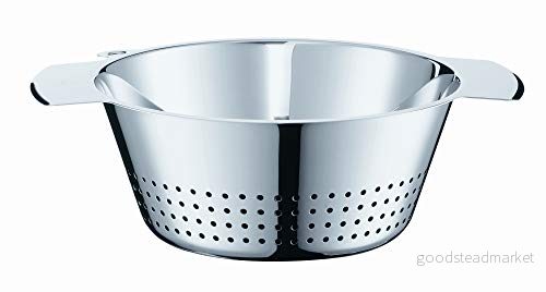 RÖSLE Durk konisk, med hällkant för dränering av vätskor, 18/10 rostfritt stål, diskmaskinssäker, diameter 28 cm, silverfärger 4004293160287