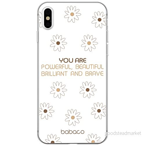 ERT GROUP mobiltelefonfodral för Apple Iphone XS Max originalt och officiellt licensierat Babaco mönster Positive vibes 003 Vit anpassad till formen på mobiltelefonen, gedeeltelijk transparant 5903932968682