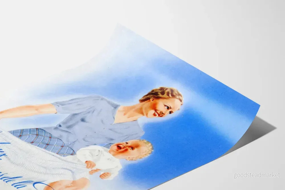 Retroaffisch Mamma och Barn Phytine - Vintage Väggdekoration - Bild 3