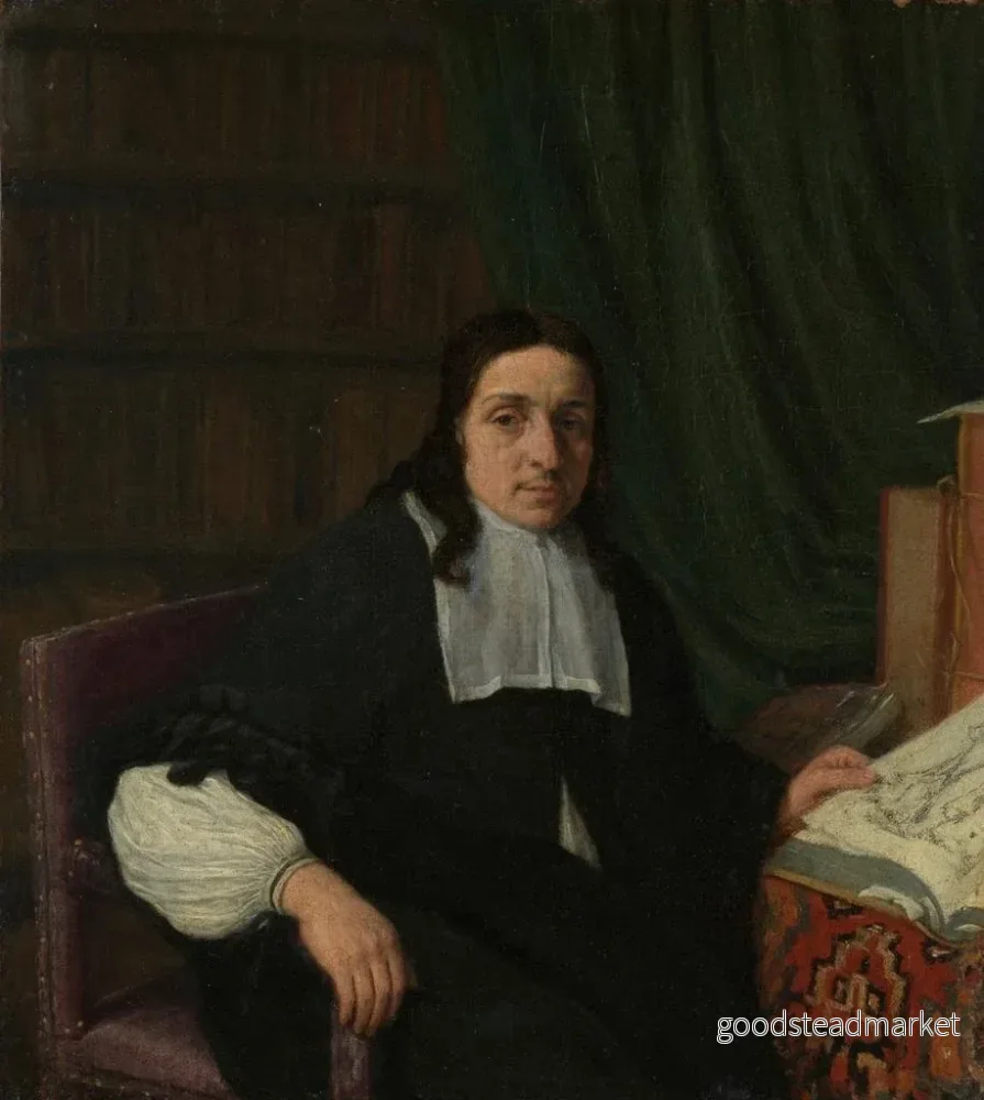 Målning av en samlare, kanske Constantijn Sennepart 1625-1703 - Adriaen van Ostade | Konsttryck - Bild 2