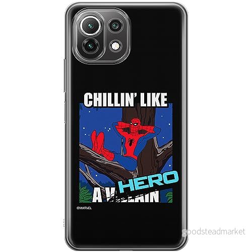 ERT GROUP mobiltelefonfodral för Xiaomi 11 LITE 4G / 5G originalt och officiellt licensierat Marvel mönster Spider Man 033, fodral tillverkad av TPU plast 5905795009526