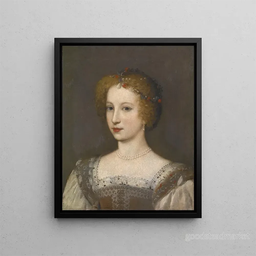 Målning Portrait d'une dame (conflit de cas) - Anonym | Konsttryck