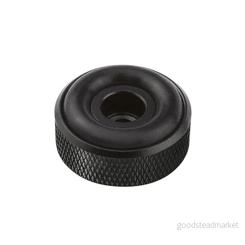 Dynavox Enhetsfötter med räfflor mini av aluminium, för HiFi enheter som högtalare, förstärkare och skivspelare, svart anodiserad, set om 4 4250019136351
