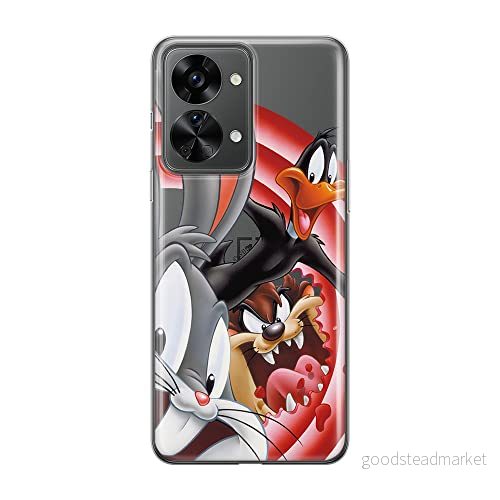 ERT GROUP mobiltelefonfodral för Oneplus NORD 2T 5G originalt och officiellt licensierat Looney Tunes mönster 006 optimalt anpassad till formen på mobiltelefonen, gedeeltelijk transparant 5905511262044