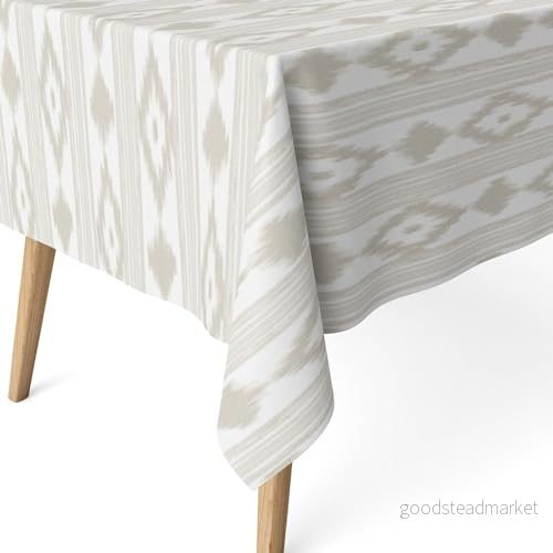 ECOMMERC3 fläckbeständig bordsduk för rektangulärt bord storlek 200 x 140 cm extra mjuk och vattentät beige 8435767365192