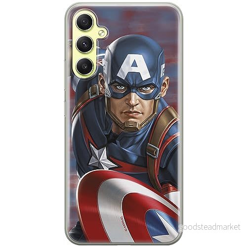ERT GROUP mobiltelefonfodral för Samsung A34 5G originalt och officiellt licensierat Marvel mönster Capitan America 022 optimalt anpassad till formen på mobiltelefonen, fodral tillverkad av TPU plast 5905511792480