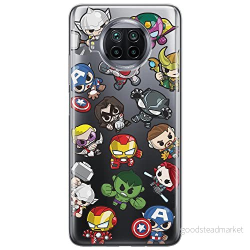 ERT GROUP mobiltelefonfodral för Xiaomi MI 10T LITE/REDMI NOTE 9 PRO 5G originalt och officiellt licensierat Marvel mönster Avengers 024, gedeeltelijk transparant 5904805189746