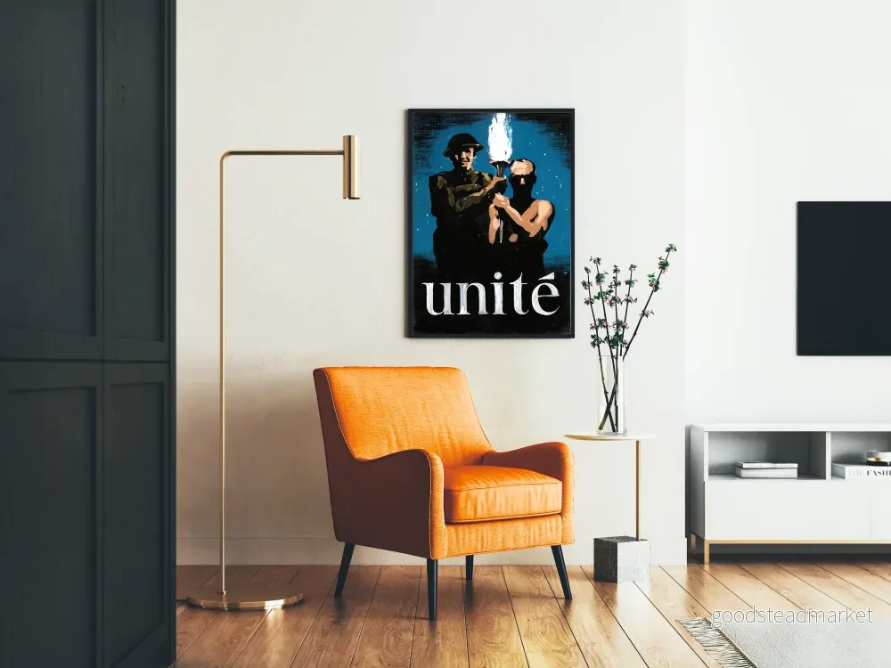 Väggposter Enhet med Soldat och Arbetare med Fackla - Bild 2