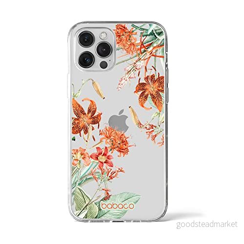 ERT GROUP mobiltelefonfodral för Iphone 12 PRO MAX originalt och officiellt licensierat Babaco mönster Flowers 057 optimalt anpassad till formen på mobiltelefonen, gedeeltelijk transparant 5905131363305