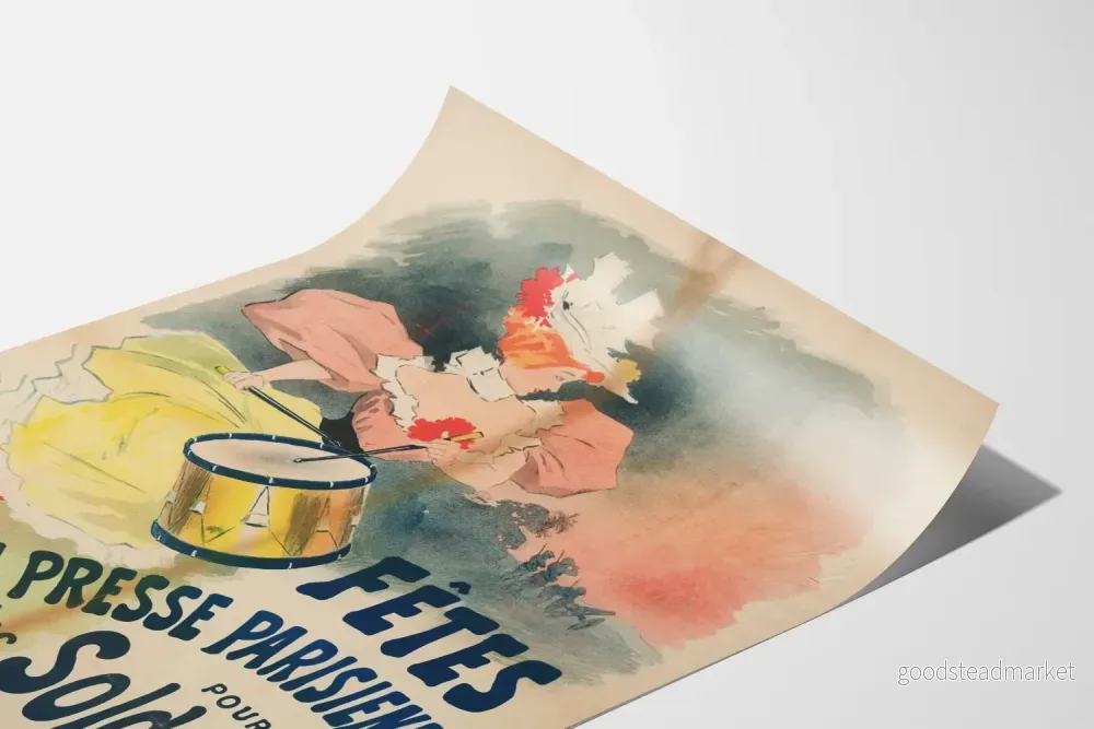 Vintageposter för Parisiska Pressfester för soldaterna på Madagaskar - Bild 3