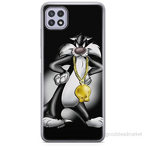 ERT GROUP mobiltelefonfodral för Samsung A22 5G originalt och officiellt licensierat Looney Tunes mönster Sylvester 002 optimalt anpassad till formen på mobiltelefonen, fodral tillverkad av TPU plast 5903932826753